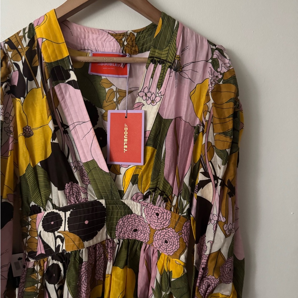 NWT La Double J S Margherita printed cotton and silk-blend mini dress - Picture 4 of 13
